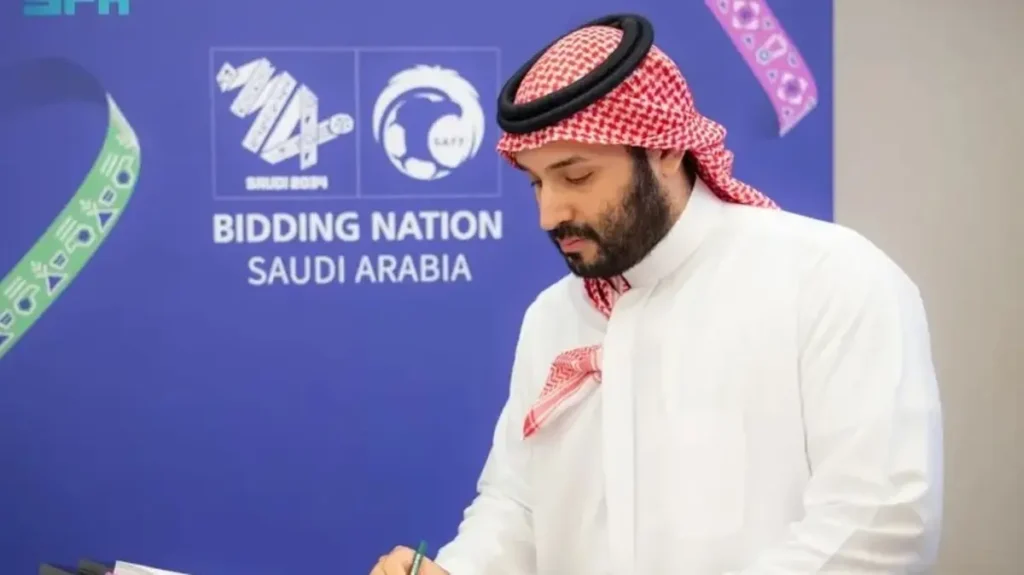ولي العهد السعودي يعلن تأسيس الهيئة العليا لاسضافة كأس العالم 2034 ولي العهد السعودي يعلن تأسيس الهيئة العليا لاسضافة كأس العالم 2034