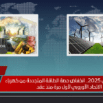 صدمة بيئية في 2025.. انخفاض حصة الطاقة المتجددة من كهرباء الاتحاد الأوروبي لأول مرة منذ عقد
