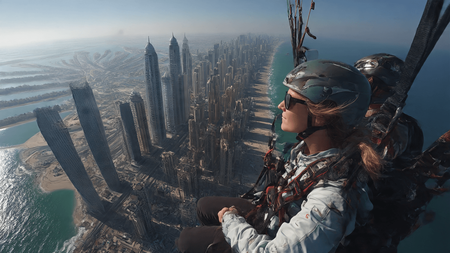 الطيران الشراعي الثنائي في دبي متعة التحليق مع الشريك فوق المدينة الطيران الشراعي الثنائي في دبي